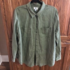 Old Navy Olive Green Button Down